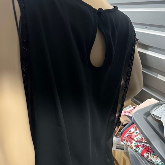 NWT Scarlett Black Flowing Midi Dress with side sequin accents size 8 - Picture 9 of 10